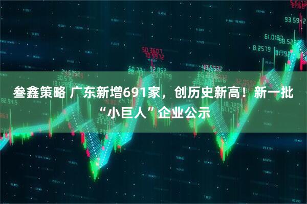 叁鑫策略 广东新增691家，创历史新高！新一批“小巨人”企业公示