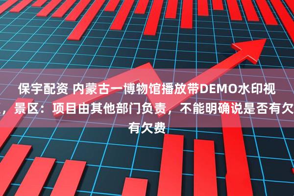 保宇配资 内蒙古一博物馆播放带DEMO水印视频，景区：项目由其他部门负责，不能明确说是否有欠费