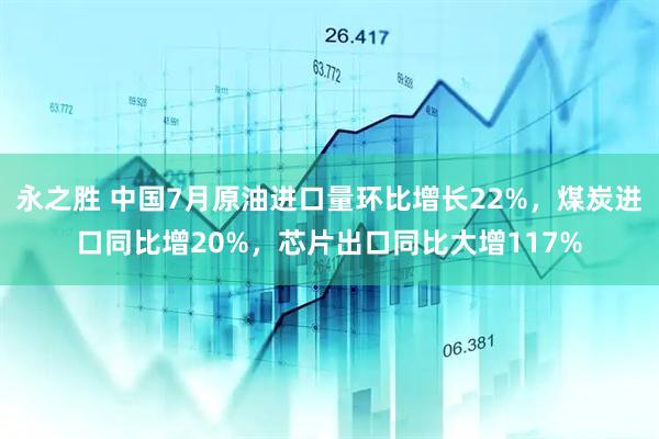 永之胜 中国7月原油进口量环比增长22%，煤炭进口同比增20%，芯片出口同比大增117%